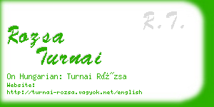 rozsa turnai business card